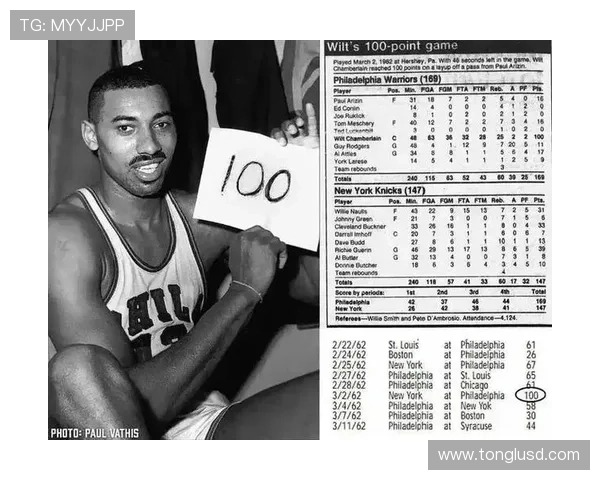 张伯伦历史三双数据压制拉塞尔，内线统治力无可匹敌